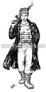 desenho personagem a nanquim