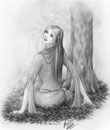 desenho elfa a lápis