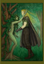 ilustração elfo e dríade