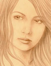 desenho mulher a lápis de cor
